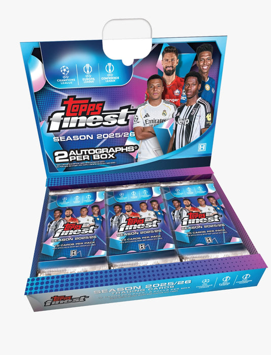 2025-26 Topps Finest UEFA Club Competitions Soccer Hobby Box